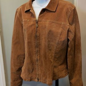 Live a Little 100% Leather Brown/Tan Suede Jacket